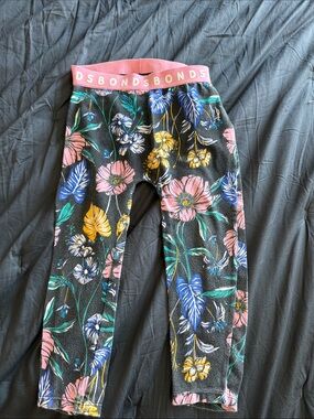 Bonds Black Floral Leggings